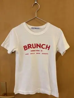 R&D.M.Co-BRUNCHプリント ホワイト Tシャツ Mサイズのサムネイル