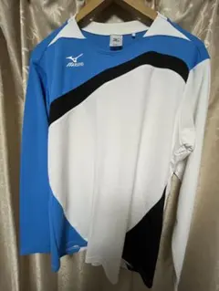 Mizuno スポーツウェア長袖 Oサイズ 青 白 黒