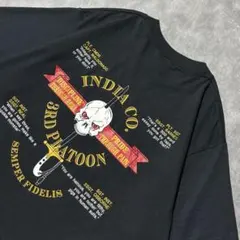 00s INDIA CO. Tシャツ USMC 米海兵隊 ミリタリー スカル
