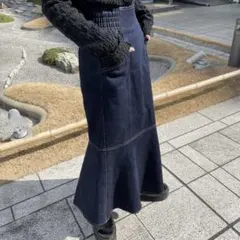 FREE'S MART パネル切替マーメイドデニムスカート