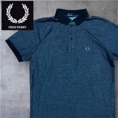 【人気】日本製 FRED PERRY ダブルカラー ポロシャツ S 月桂樹のサムネイル