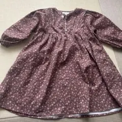 BEAMS mini 花柄 長袖ワンピース 110