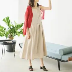 LOUNIE ルーニィ 洗える スクエアネックワンピース ロング 36