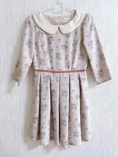 LODISPOTTO新品フラワープリント 七分袖ワンピース ピンク