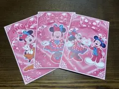 ミニー カード 3枚セット　パルパルーザ　ディズニーランド　クリスタルパレス
