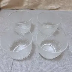 ガラス製コップ 湯のみ 4個セット