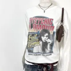 y2k❤️ HYSTERIC GLAMOUR ヒスガール ロゴ ロンT 丈長め