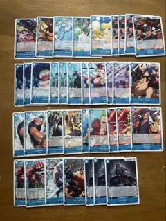 ワンピースカード 青緑ルフィ 青バギー デッキ デッキパーツ セット