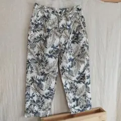 リネン素材のクロップドパンツ グローバルワーク 肌に優しい ナチュラル 綿麻