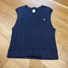 GAP ケーブルニットベスト ネイビー
