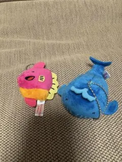 たべっ子水族館 ぬいぐるみキーホルダー マンボウ・クジラ 2個セット