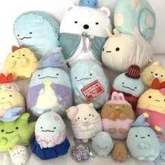 【すみっコぐらし】とかげ　しろくま　にせつむり　ざっそう他　ぬいぐるみ19点