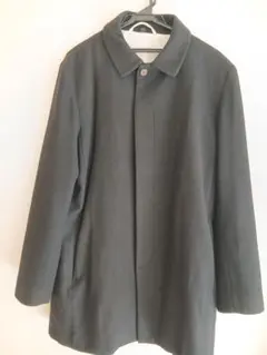 無印良品　ブラックウールコート