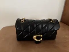 Coach タビーショルダーバッグ26 ゴールドブラック