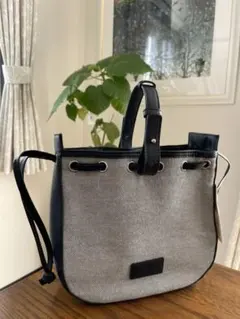 新品　コムサ　バッグ　巾着　ショルダー　キャンバス