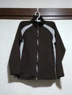 ブラウン グレー ジップアップジャケット Lサイズ