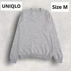 極美品【ユニクロ】カシミヤ100 Vネック ニット セーター ほどよい厚み