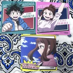 まねきねこ　ヒロアカ　コラボ　コースター　デク　お茶子　3枚セット