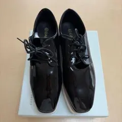 厚底 レースアップシューズ ブラック　38
