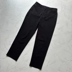 GU レディース スラックス ストレートパンツ L オフィス 通勤 ブラック