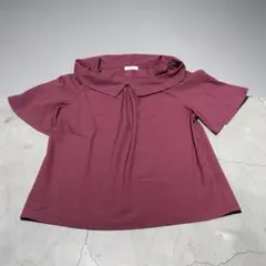 earth music&ecology レッド系　半袖　ブラウス