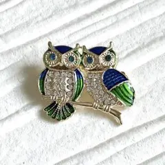 フクロウブローチ