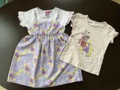 ディズニー ラプンツェル 半袖 トップス ワンピース 2点セットのサムネイル