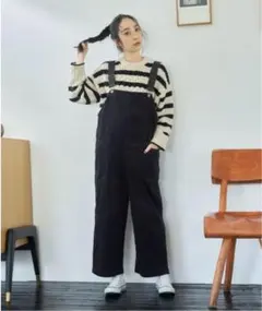 スタディオクリップ　ワークコーデュロイサロペット