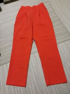 オレンジ スラックス ゴムウエスト