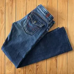 【月末セール・美品】エドウィン ブルートリップ フレアデニム ジーンズ 青 28