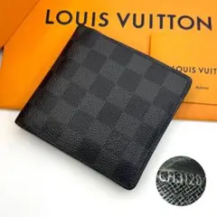鑑定済・良品✨ルイヴィトン ダミエグラフィット ポルトフォイユ マルコ ブラック