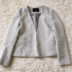 green label relaxing Ｄ ツイード ノーラペル ジャケット