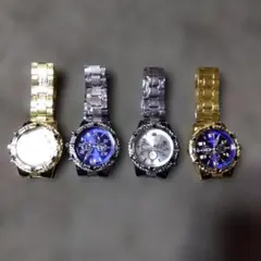 ファション腕時計クオーツ 4点セット‼️クロノグラフは ダミーです‼️