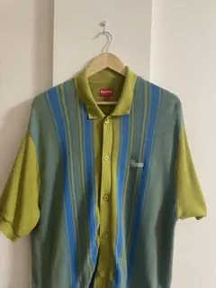 Supreme 22ss Stripe Button Up Polo XL - メルカリ