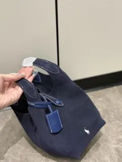 POLO RALPH LAUREN スエードハンドバッグ