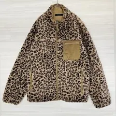 【美品】 RAGEBLUE ヒョウ柄　ボアジャケット　レオパード　アニマル柄　M