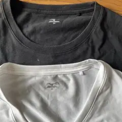 ケ*ン様 ミズノMIZUNO インナーTシャツ　白黒2枚セット