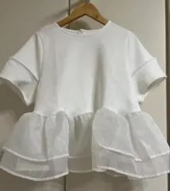 La-gemme シアーフリルティアードペプラムドッキングトップス　ラジエム