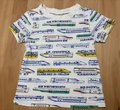 新幹線プリント Tシャツ 100cm