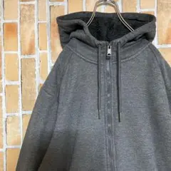 485ヴィンテージGEORGE 無地フルジップパーカー MサンフェードUSA古着