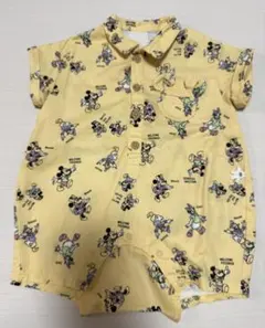 ミッキー 半袖ロンパース イエロー 70cm