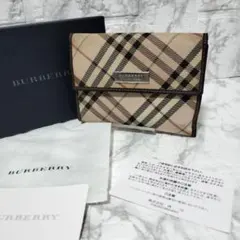 週末限定特売✨️BURBERRY チェック柄 三つ折り財布