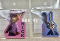 ダイカットステッカー　ズートピア2 ニック、ジュディセット