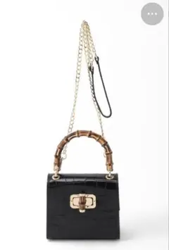 M me eme Leather ribbon top handle bag - メルカリ