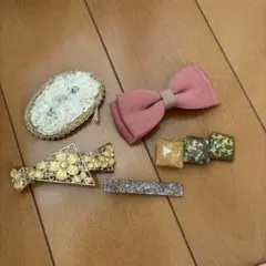 ヘアアクセサリーセット 5点 ヘアピン　まとめ売り　リボン　レース　きらきら