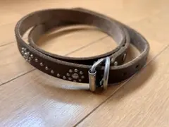 値下げ！ スタッズベルト ダークブラウン レザーベルト