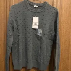 Uniqlo 100%ラムウール ドット編みセーター XL