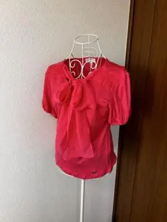 courreges クレージュ 半袖 リボン カットソー ピンク 40のサムネイル
