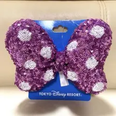 ディズニー リゾート ミニーちゃん スパンコール ヘアゴム ヘアポニー ピンク