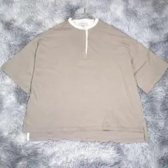 お*♪様 SEASONREASON【L】半袖カットソー　ベージュ　大きいサイズ